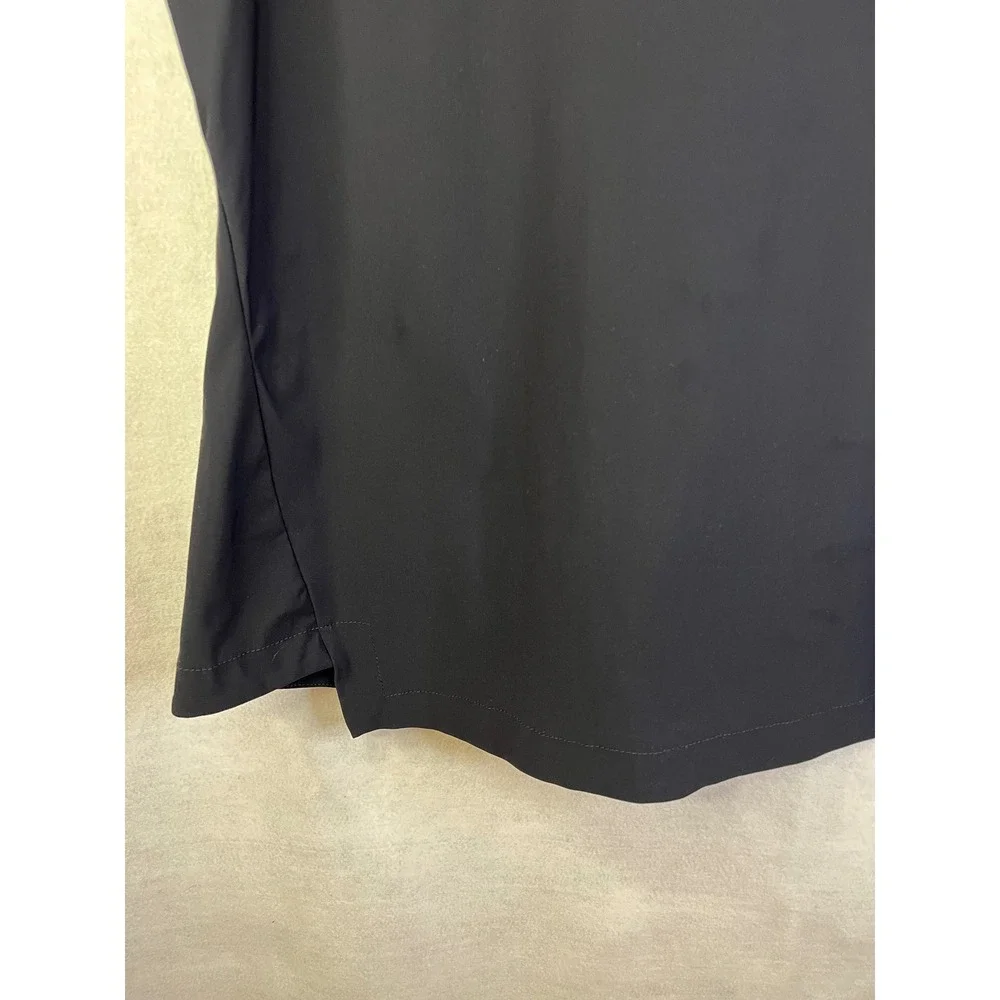 Porto San Francisco Black Cap Sleeve Top Asymmetrical Draping
